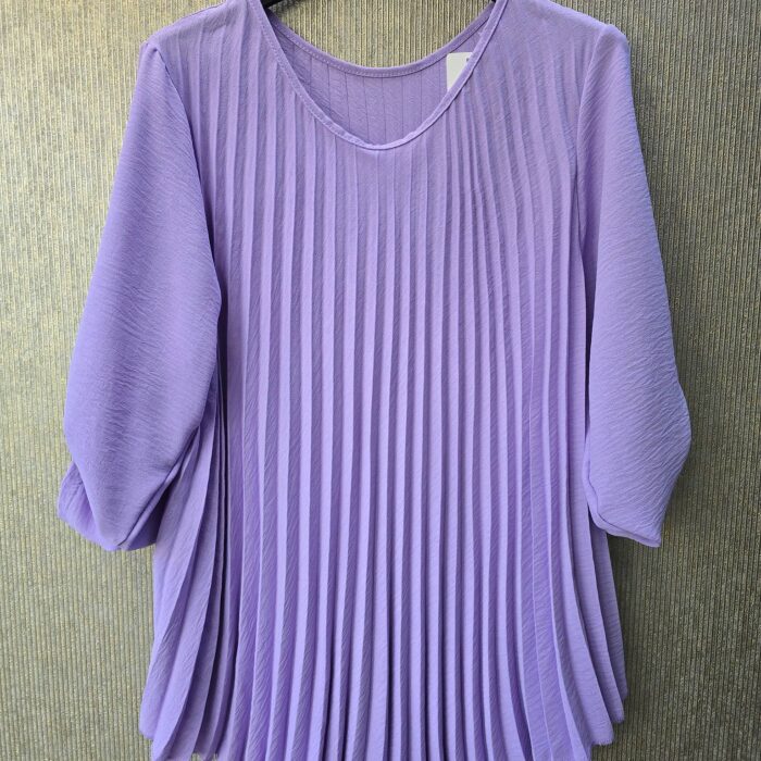 blouse plisse 1maat 42 tm 48 lila
