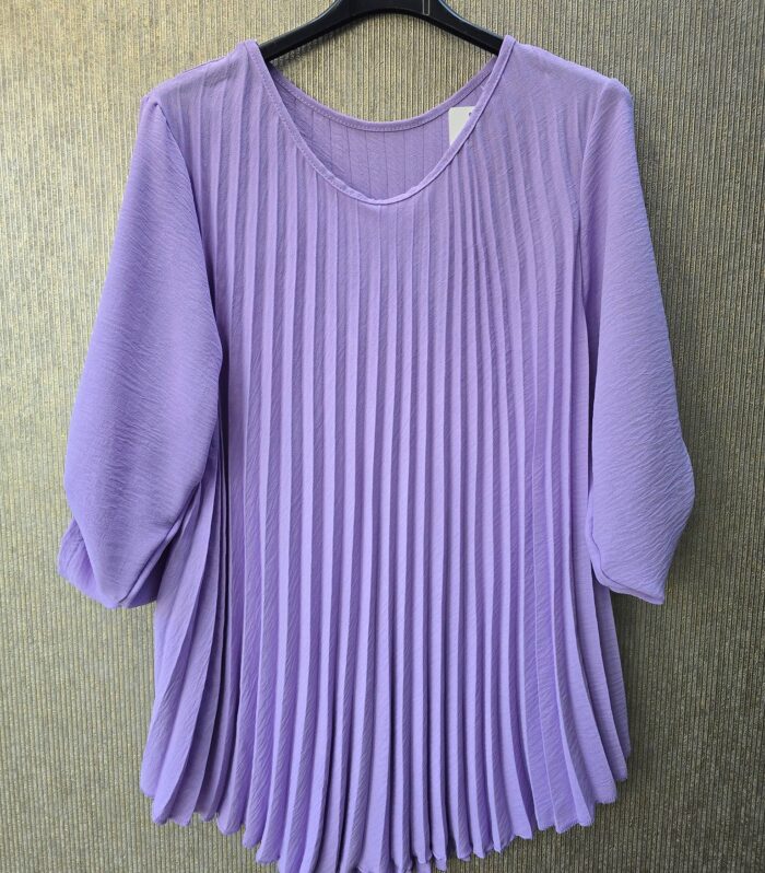 blouse plisse 1maat 42 tm 48 lila