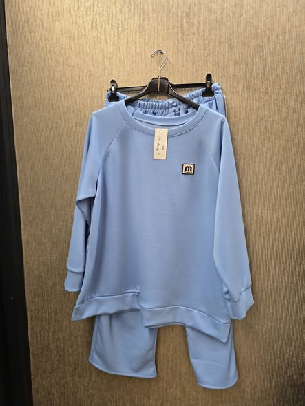 2 delig huispak grote maat blauw