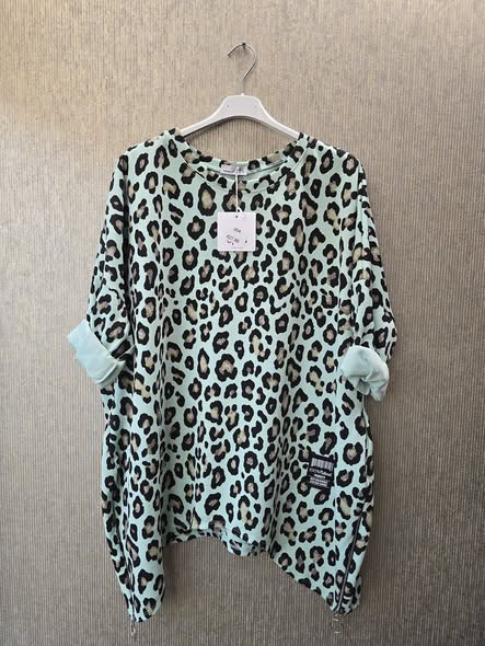 sweater korte mouw maat 46 tm 54 groen