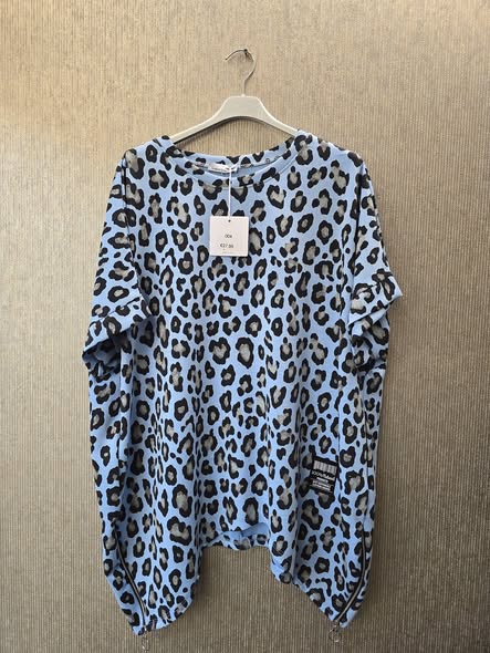 sweater korte mouw maat 46 tm 52 blauw