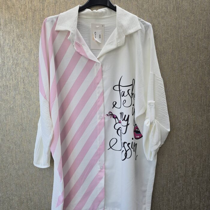 blouse met print 1 maat