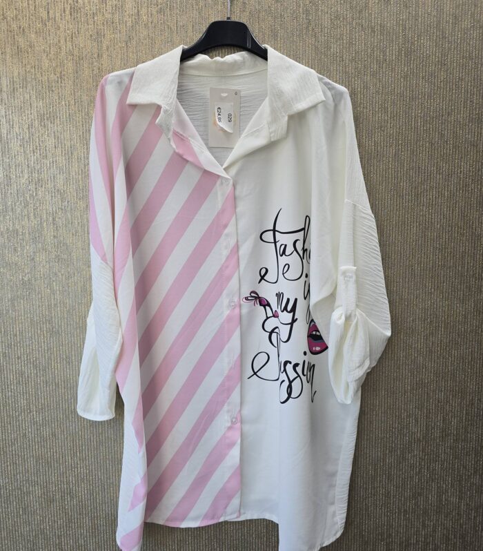 blouse met print 1 maat