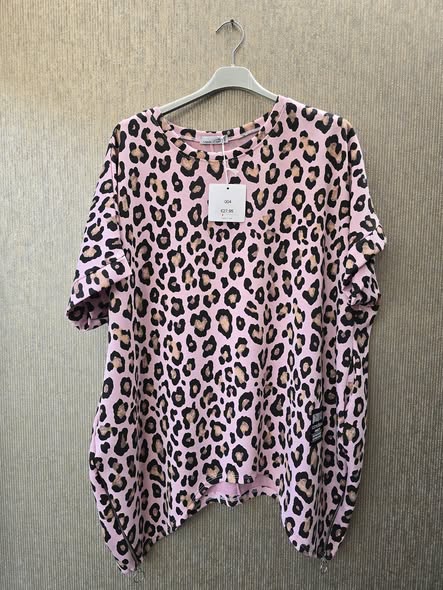 sweater korte mouw maat 46 tm 52 roze