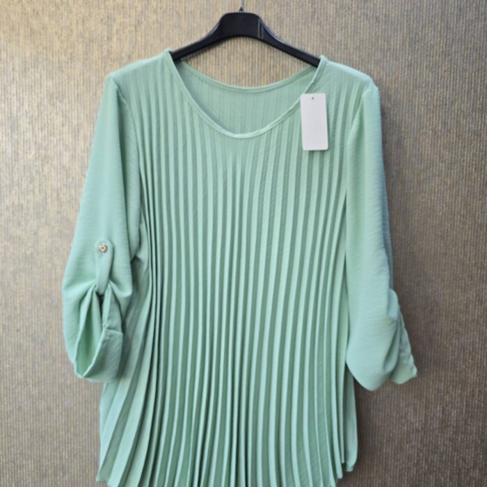 blouse plisse 1maat 42 tm 48 groen