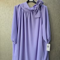 blouse met strik maat 48 tm 54 lila