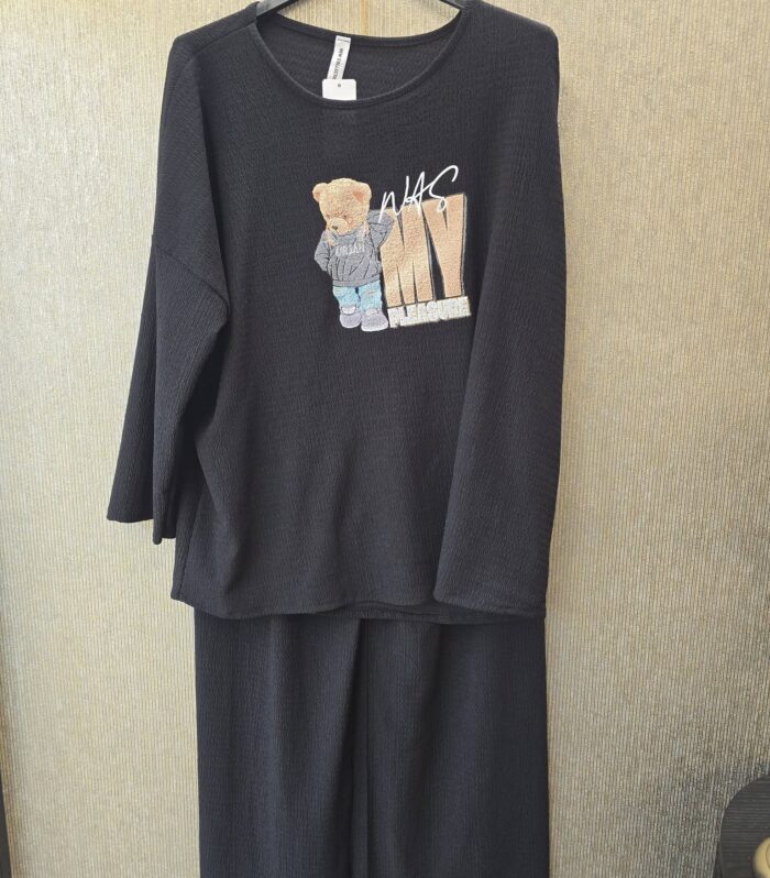 2 delig huispak grote maat 48 tm 54 zwart