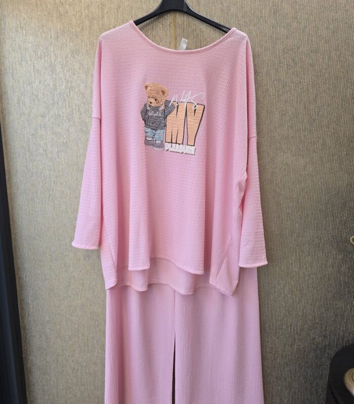 2 delig huispak grote maat 48 tm 54 roze