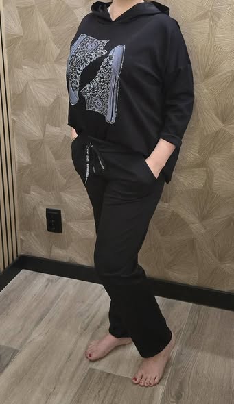 2 delig 1 maat met strakkere pijp zwart