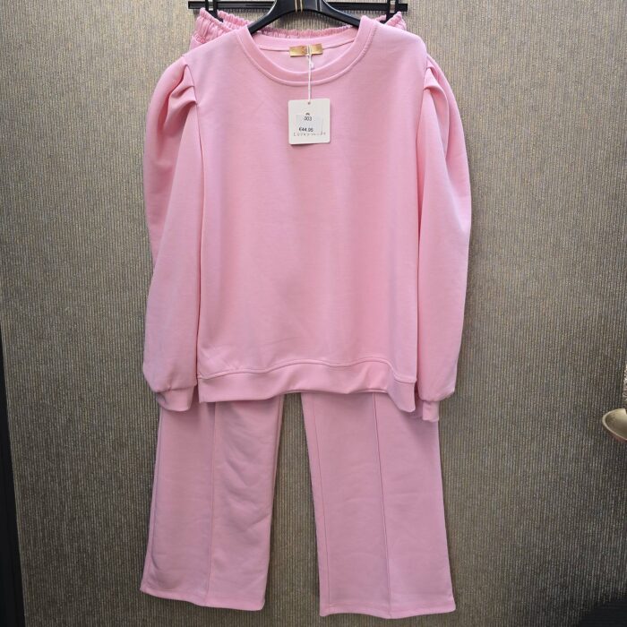 2 delig huispak met pofmouw 1 maat roze