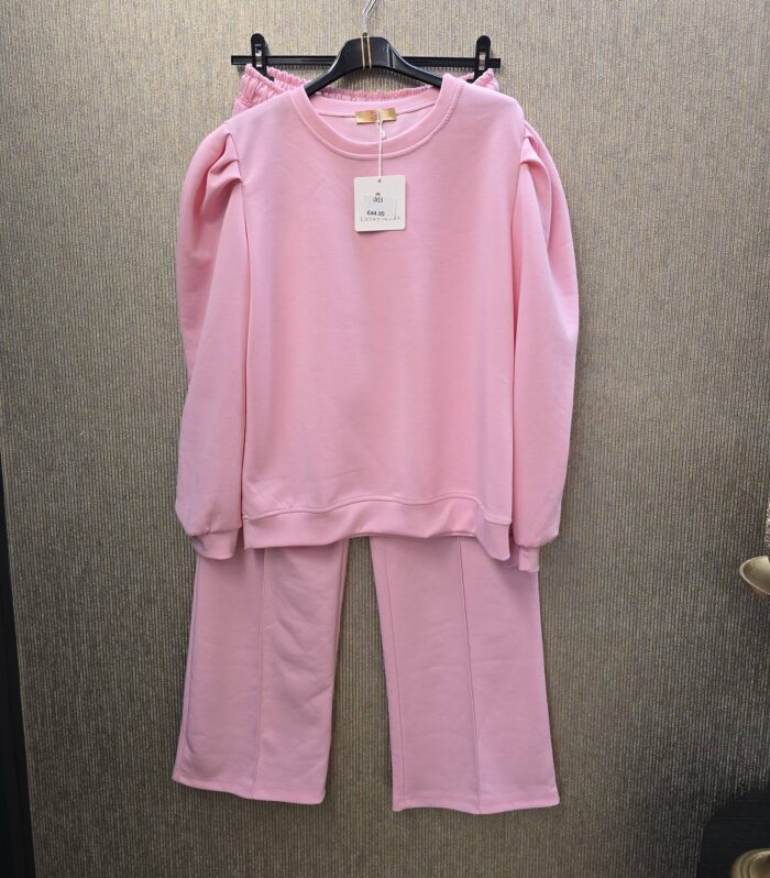 2 delig huispak met pofmouw 1 maat roze