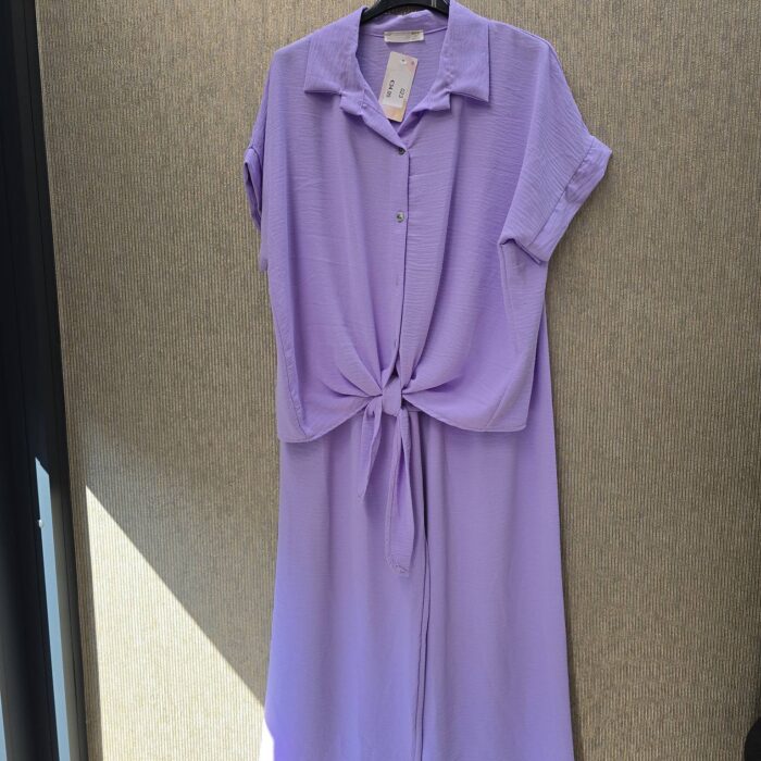 2 delig blouse met knoop lila