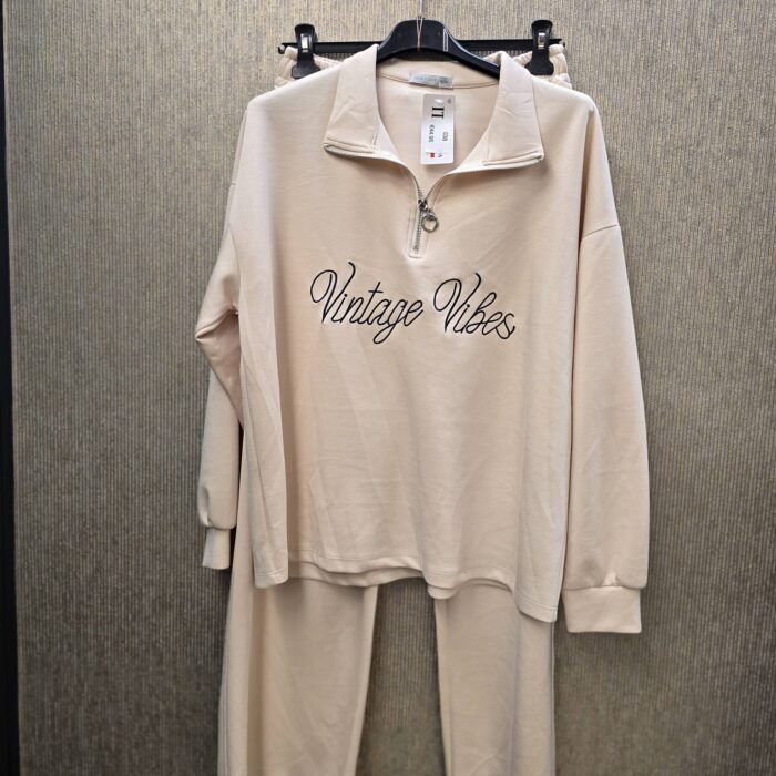 huispak 2 delig  vintage vibes beige