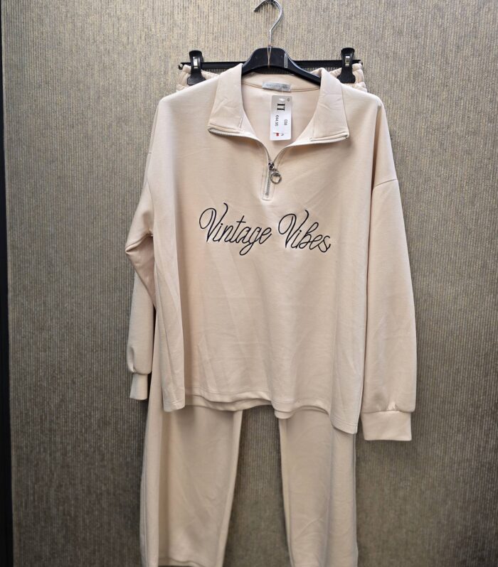 huispak 2 delig  vintage vibes beige